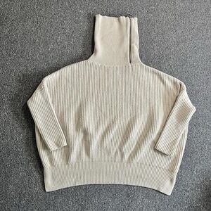 ALLSAINTS Knit Wool Blend‎ Oversized Turtleneck Dano Jumper Beige Size S